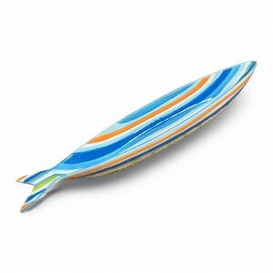 Vintage Boston Warehouse Co. Clearly Fish Ceramic Appetizer Serving Dish/Boat